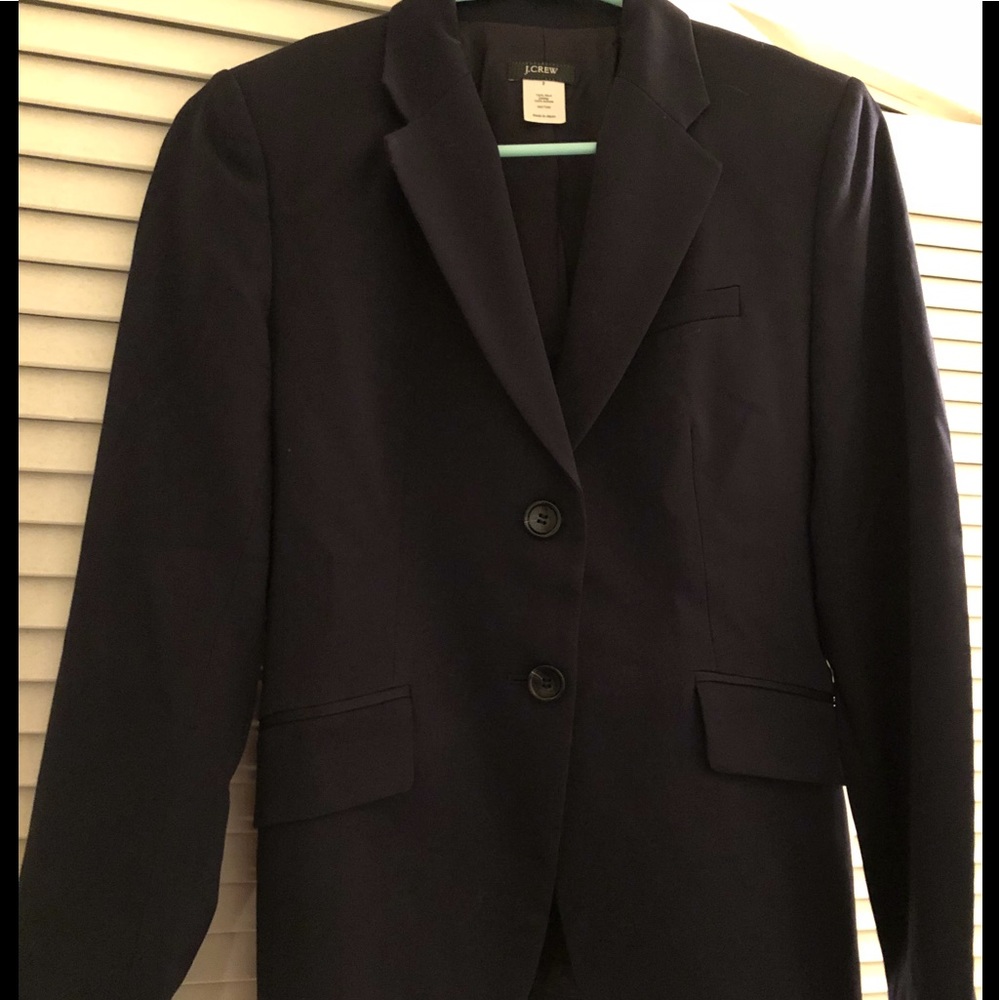 J crew 100% wool navy jacket made in Japan